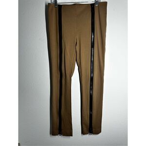 OOLALA Skinny Pants with Black Zipper Detail